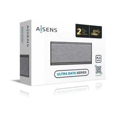 Aisens Caja Externa M.2 (NGFF) ASM2-007GRY SATA USB 3.1 Gen1 Gris